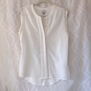 A New Day Sleeveless Boho Inspired Blouse - White